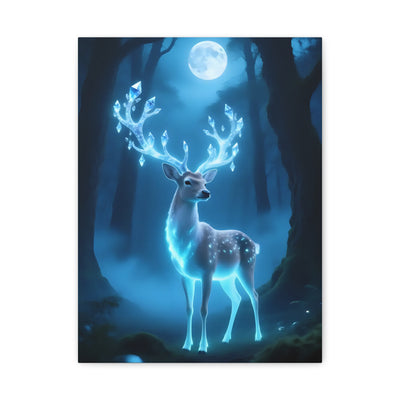 Enchanted Luminescent Deer Matte Canvas