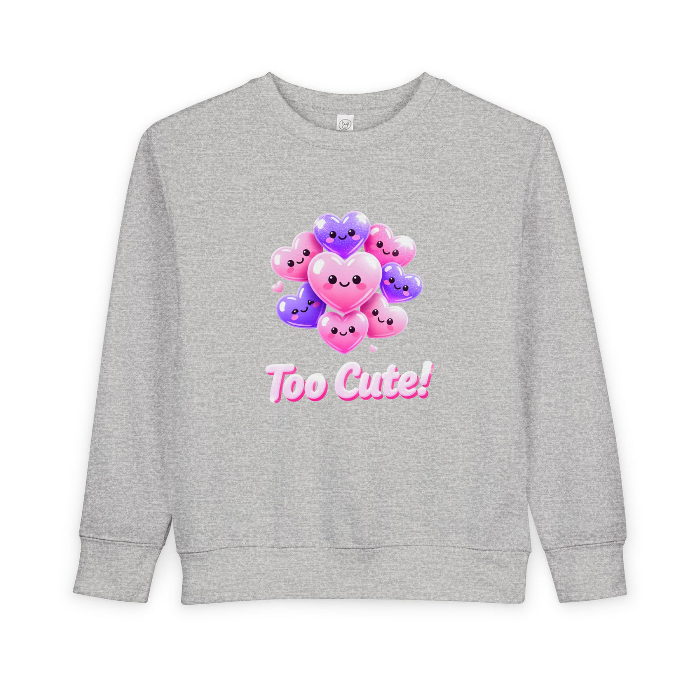 Too Cute Kawaii Heart Toddler Sweatshirt