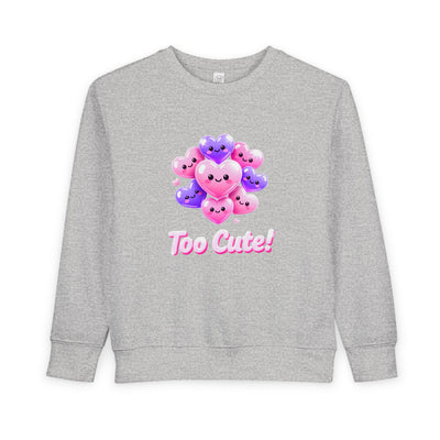 Too Cute Kawaii Heart Toddler Sweatshirt