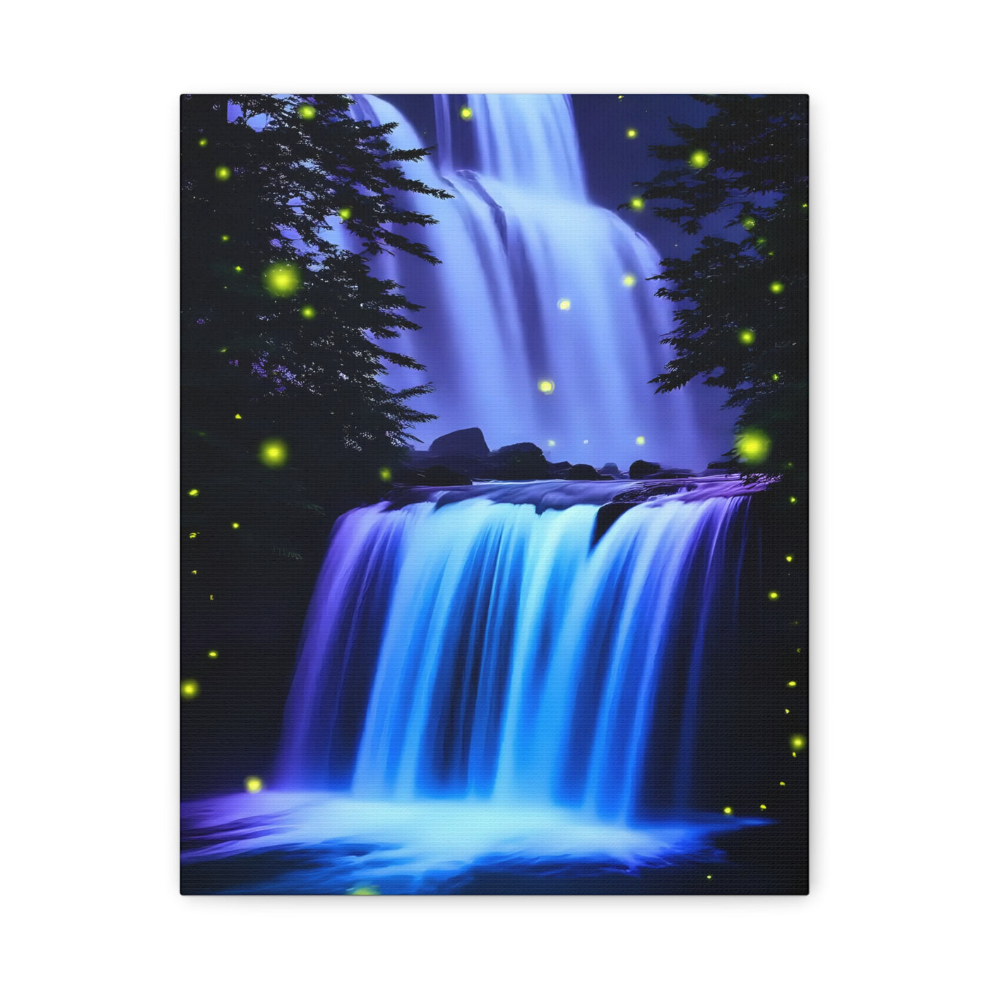 Luminous Waterfall Matte Canvas