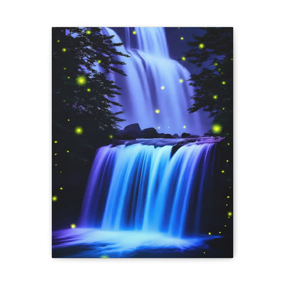 Luminous Waterfall Matte Canvas