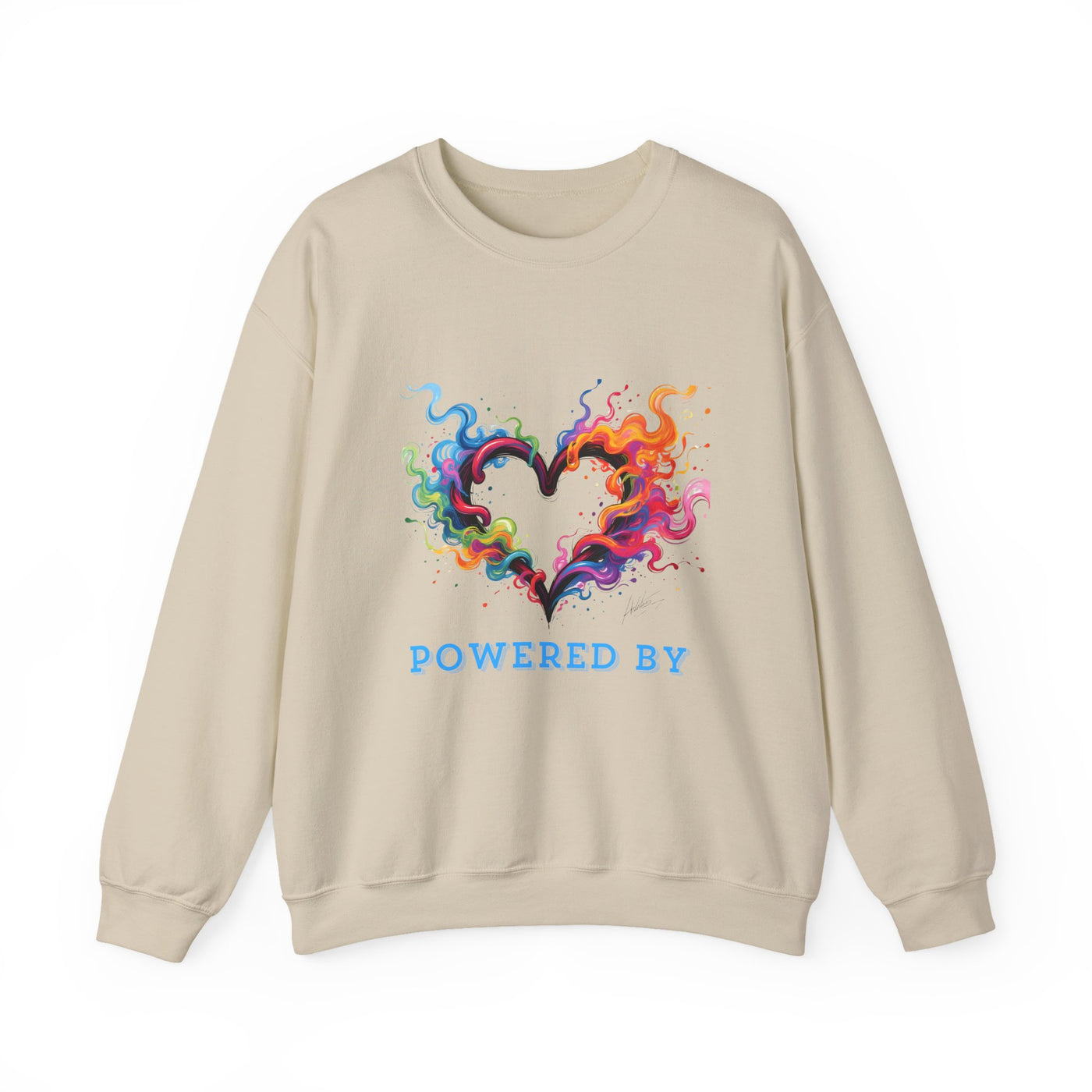 Powered by Heart Crewneck Sweatshirt
