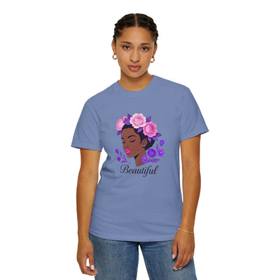 Beautiful Floral Afro Woman T-shirt