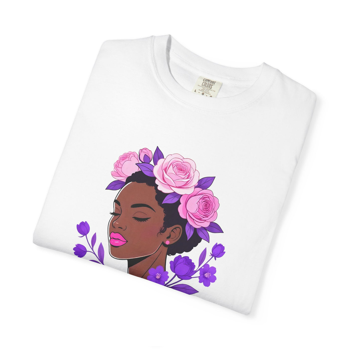 Beautiful Floral Afro Woman T-shirt