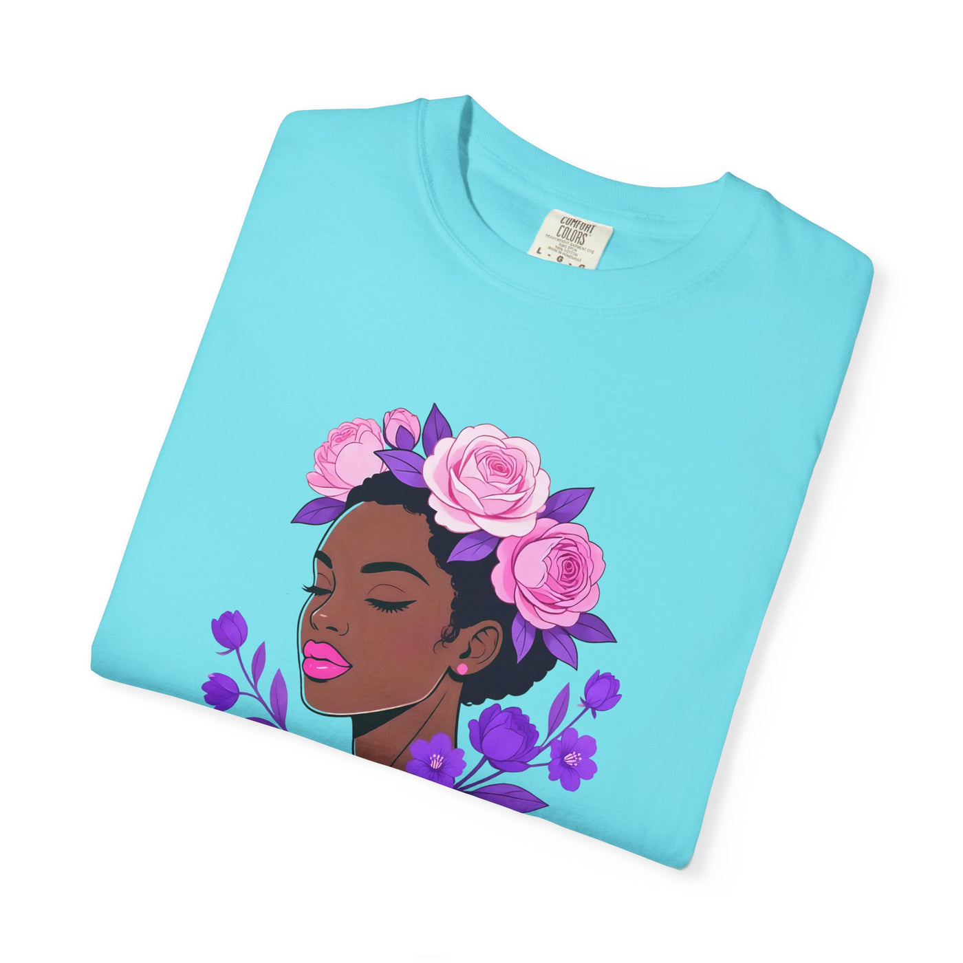 Beautiful Floral Afro Woman T-shirt