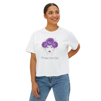 Beautiful. Bold. You. – Floral Line Art Women’s Boxy Tee