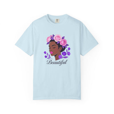 Beautiful Floral Afro Woman T-shirt