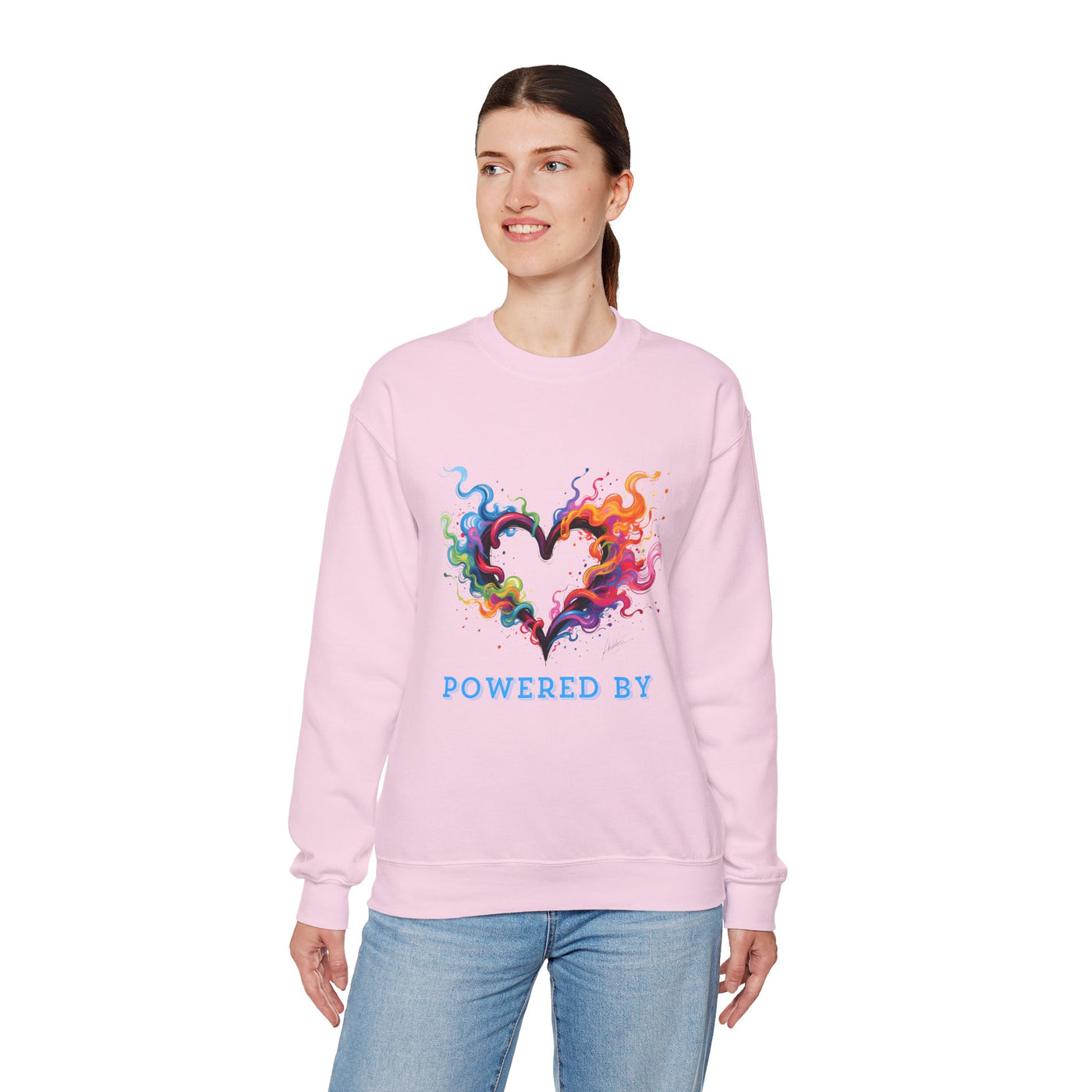 Powered by Heart Crewneck Sweatshirt