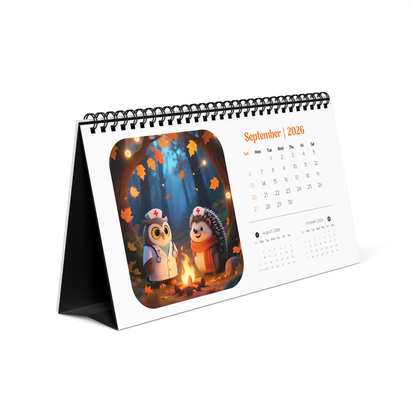 Kawaii Healthcare Heroes Desktop Calendar